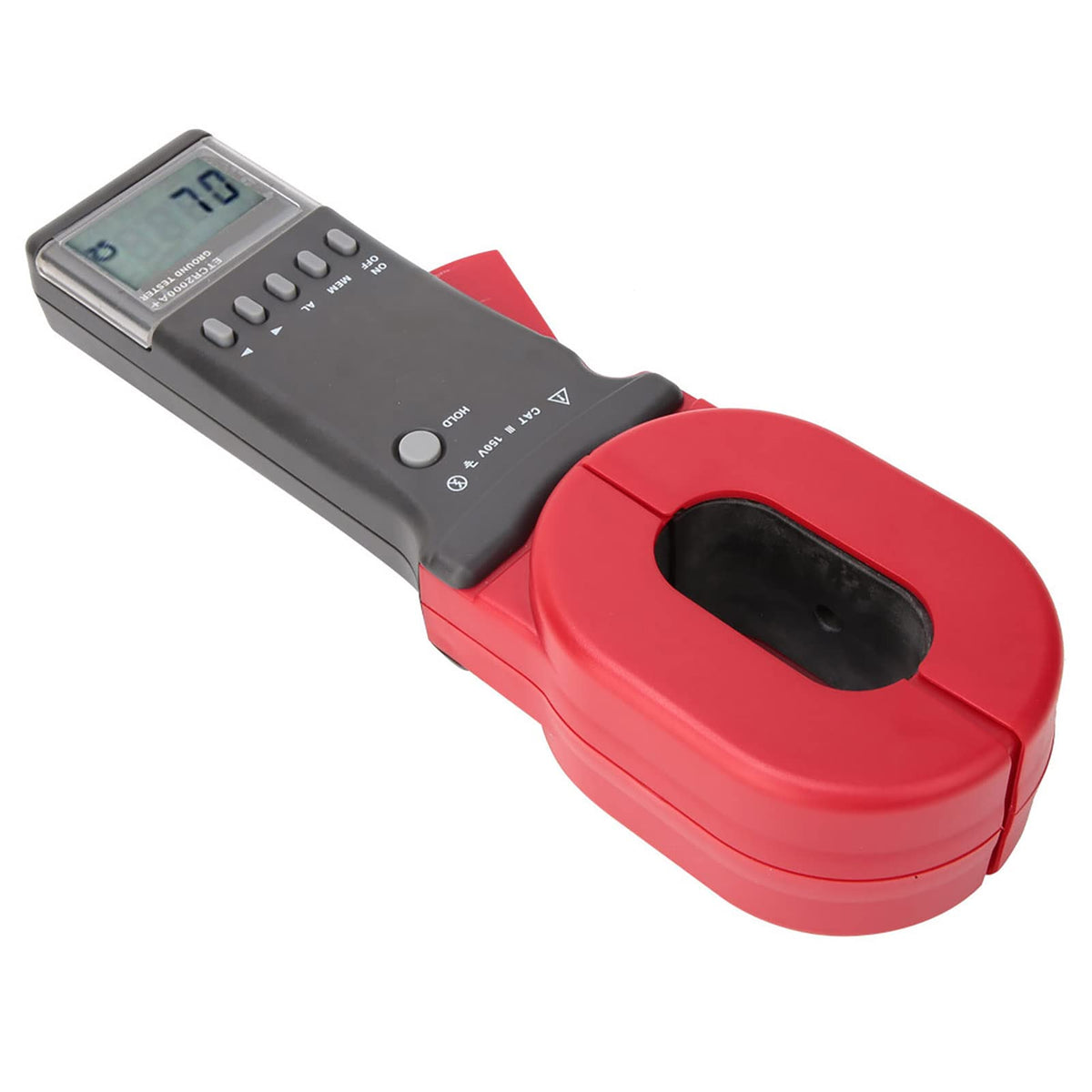 WALFRONT Resistance Clamp Tester 0.01-200 99 Sets Record Grounded Systems with Loops for Electric Power Telecommunications Meteorology and Oil Fields