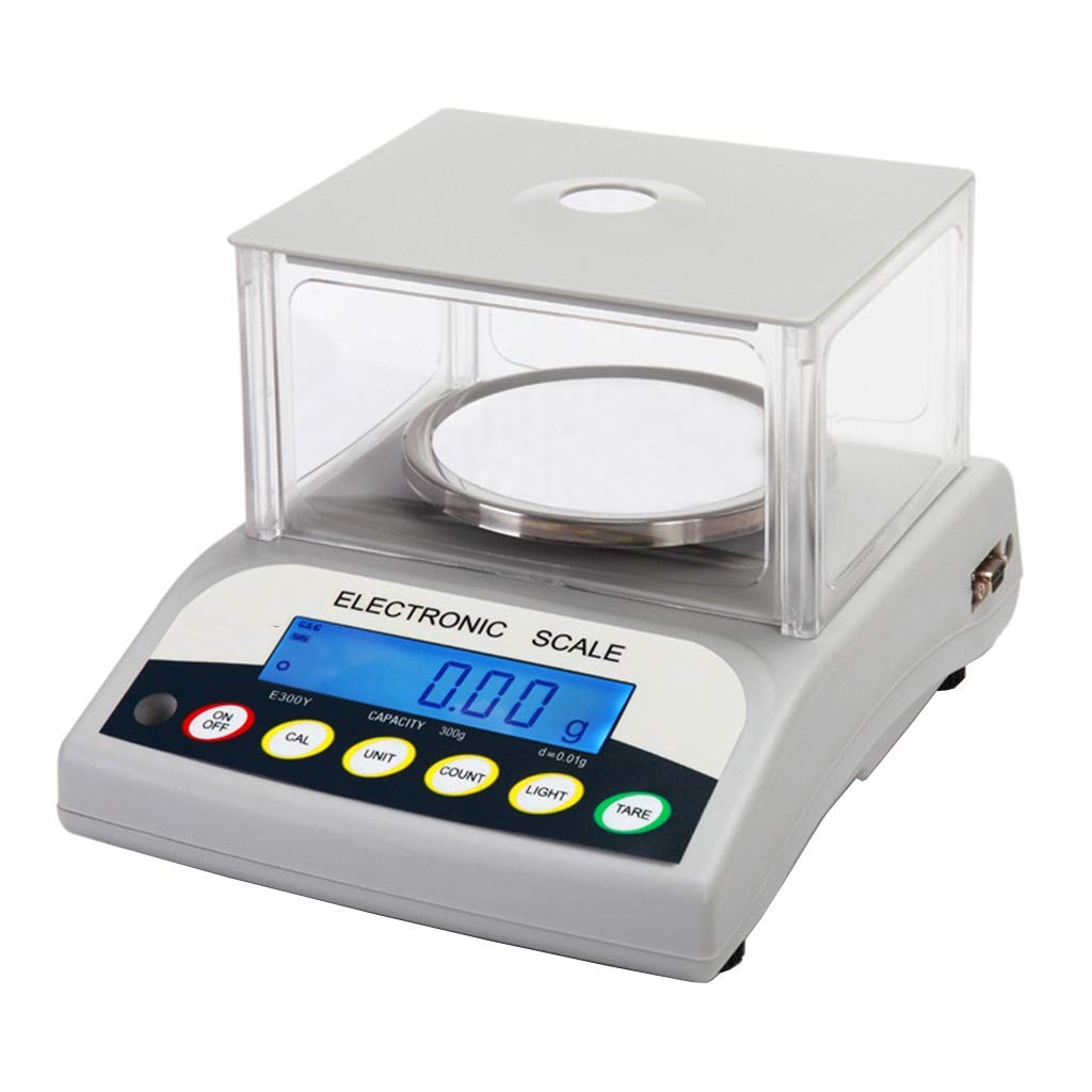 Scientific Scale Analytical Balance Electronic Digital Laboratory 0.01G High Precision Jewelry Scales Rs232 Interface LCD Display,150G/0.005G,300g/0.01g