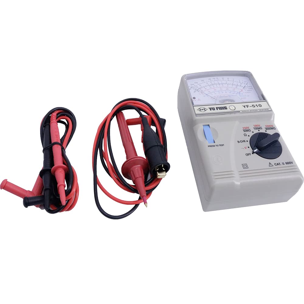 Tenmars YF-510 Pointer Type High Resistance Meter Insulation Tester 0~2000MΩ/DC1000V