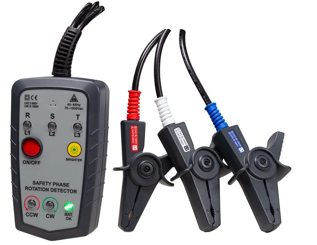 PHS-865 Non-Contact Phase Detector, Digital LED Display,Non-Contact,3 Phase Sequence Meter