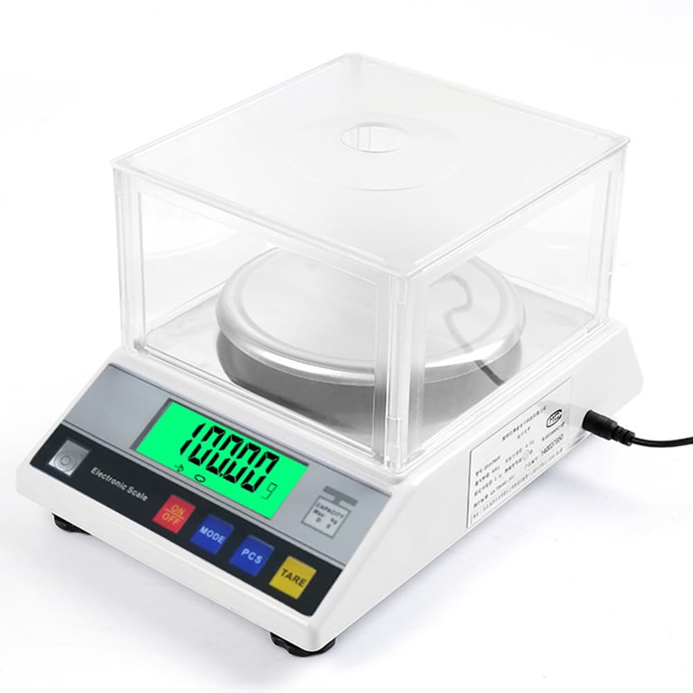 Digital Analytical Balance, High-Precision Electronic Balance, 0.01g Accuracy Digital Scale with Windshield, 13 Unit Conversion, for Lab, Pharmacy, Jewelry Store, Chemical Plant (600g/0.01g)