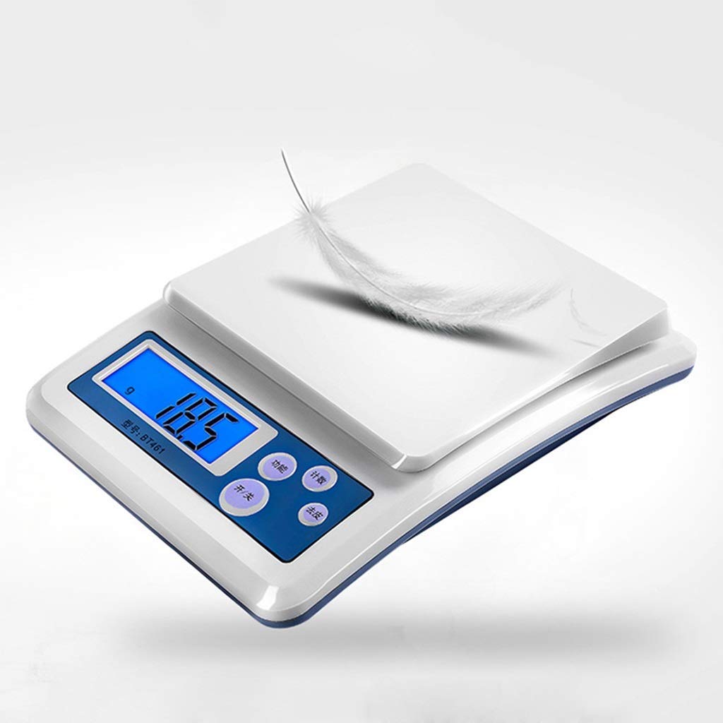 0.1g Kitchen Scale Analytical Lab Balance Scale Precision Gram Weighing Balance Electronic Laboratory Jewelry Fabric for Weighing Up to Resolution,5kg/0.1g,3kg/0.5g
