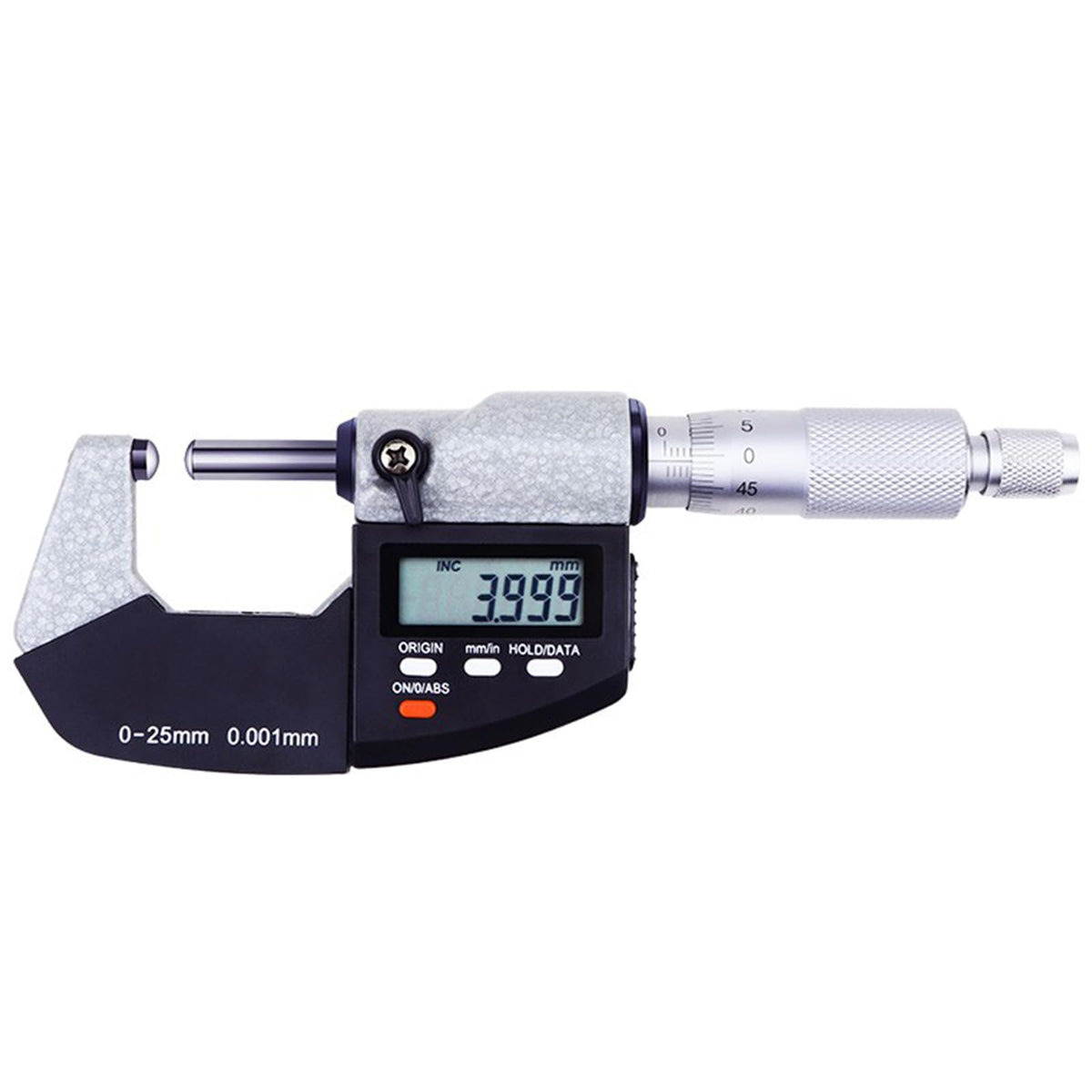 0-1"/0-25mm Digital Tube Micrometer, with Dual Ball Anvil for Precise Measurements