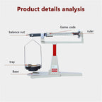 4 Rulers Beam Mechanical Balance Scale, Laboratory Mechanical Scale with Scale, Scale Pan Size: 150mm&Weighing Range: 0.01g-311g&Reading Accuracy: 0.01g, Forteaching Kitchen Cooking ?
