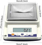 Counting Scale Lab Analytical Precision Balance 0.1 Gram Scale Electronic Balance Jewelry Scale Kitchen Precision Weighing Ac/Dc Adapter Scales