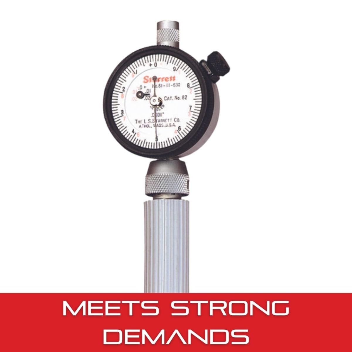 Starrett 82 Series Dial Bore Gage, .217-.594" Range, .0001" Graduation