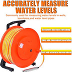 Stainless Steel Well Water Level Meter Sensor, Accurate Depth Gauge for 10-300m Wells & Garden Ponds, Durable Groundwater Probe for Reliable Measurements