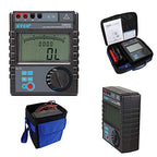 Insulation Resistance Gauge Tester Megohm Meter Word Count AC Voltage Measurement with Measuring Range 0.1MΩ to 200GΩ AC/DC for Transformers Motors Cables Electrical Equipment