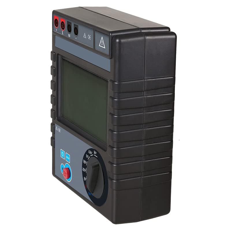 Insulation Resistance Meter Tester Megohmmeter Megohm Meter for Electric Motor,Cable,Electrical Appliance,Switch Insulation Material Insulation Resistance 0.1MΩ-400GΩ Max. Rated Voltage 5000V