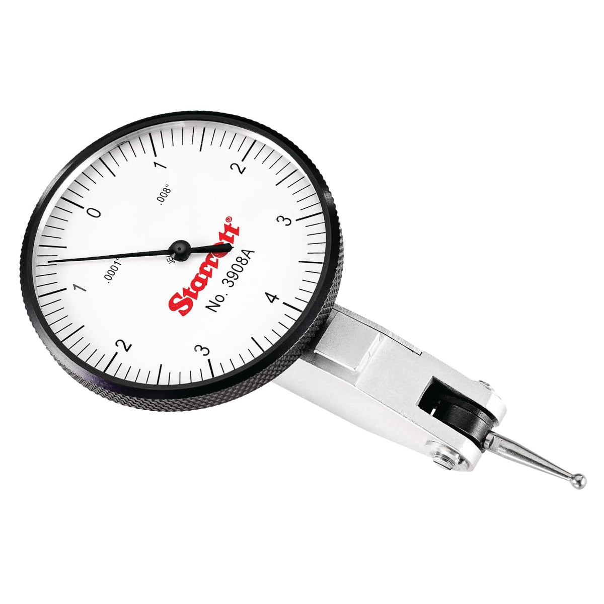 Starrett Dial Test Indicator, 1-9/16" Dia, .0005" Graduation, .030" Range