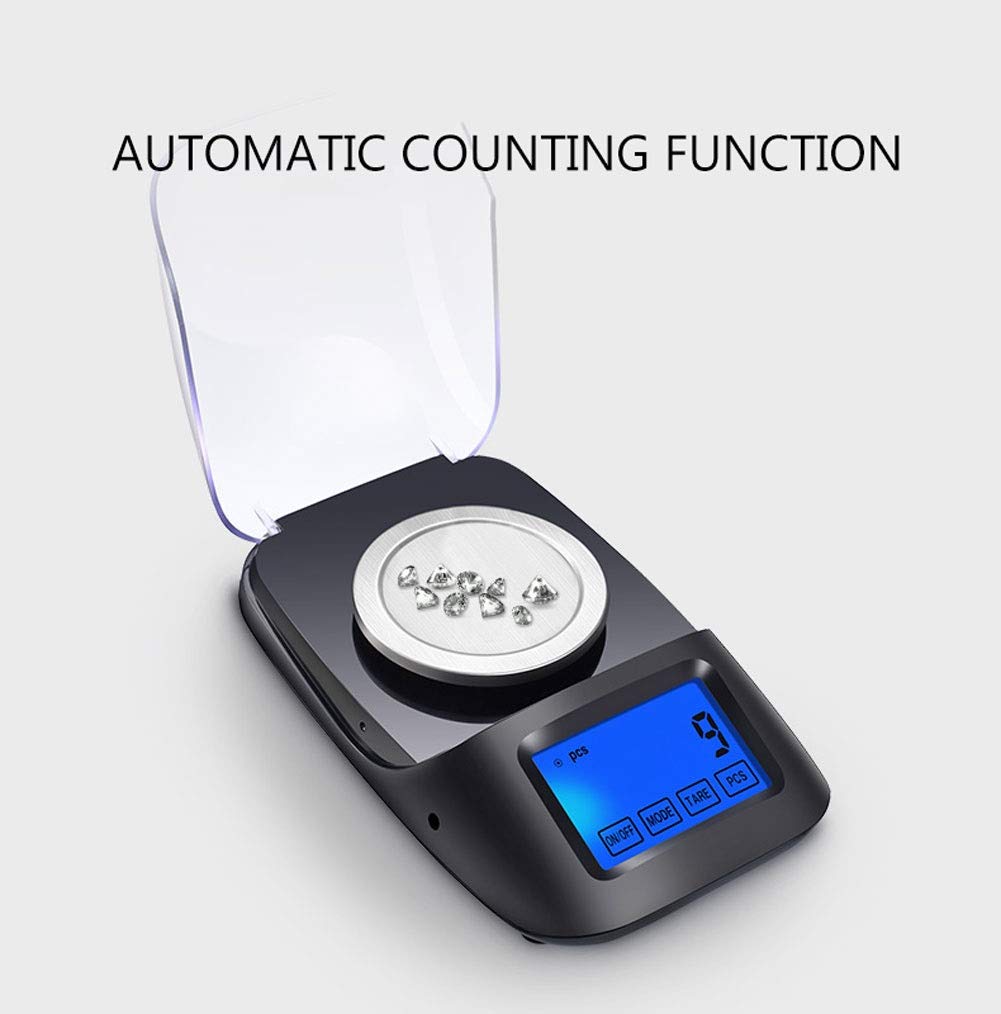 50g/0.001g Precision Electronic Scale Mini Pocket Portable Jewelry Weighing Smart Laboratory Balance