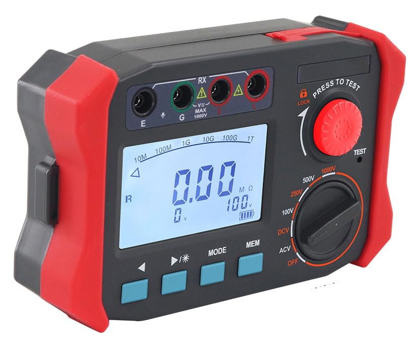 2500V Insulation Resistance Tester Meter for Measuring The Resistance Value of Various Insulating Materials and The Insulation Resistance of Transformers,Motors,Cables and Electrical Equipment