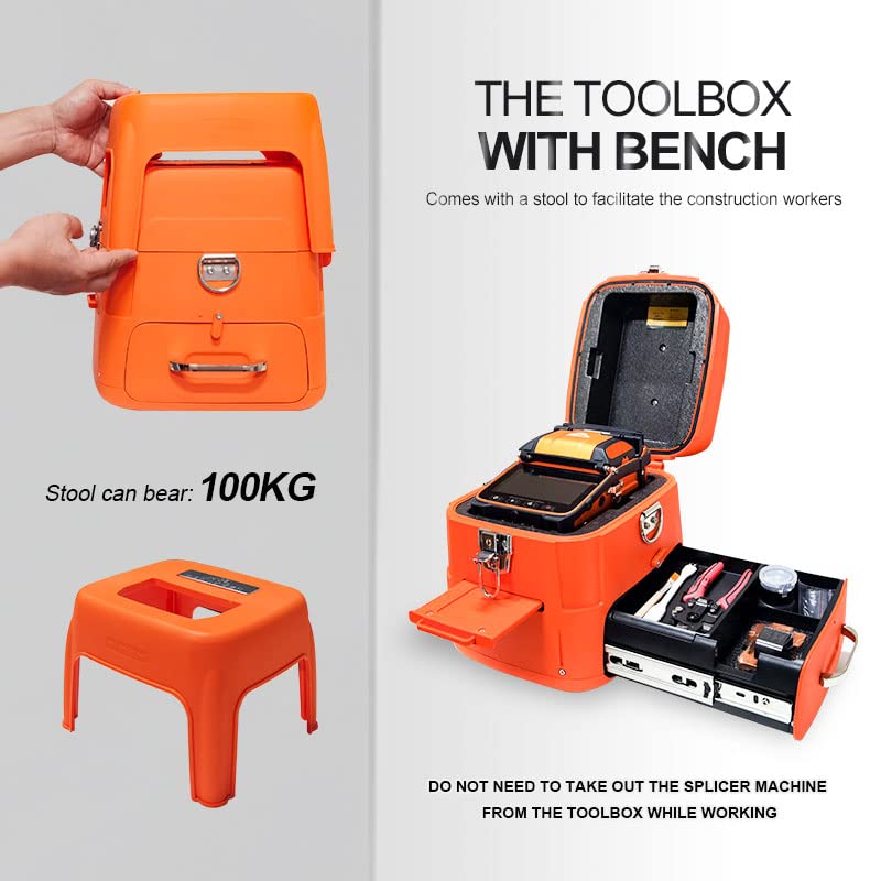 Signal fire AI-9 Optical Fiber Fusion Splicer AI 9 Fusion Splicing Machine 6 Motors Optical Fiber Welder Splicing Machine Built in OPM VFL