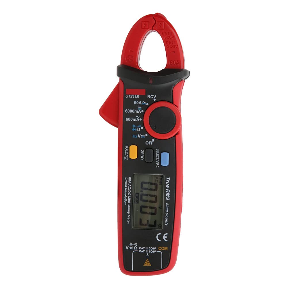 UT211B Mini Clamp Meter, ABS Portable Mini Precise Clamp Meter, Digital Clamp Meter, Clamp Multimeter for Current Measurements
