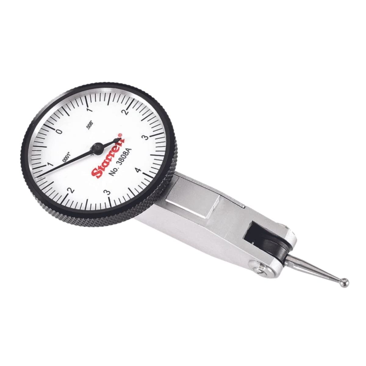 Starrett Dial Test Indicator, 1-9/16" Dia, .0005" Graduation, .030" Range