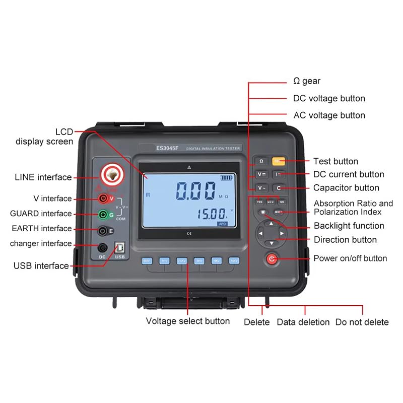 15KV Digital Insulation Resistance Tester