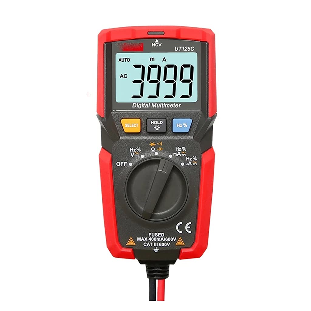 Pocket Digital Multimeter Resistance Capacitance Frequency Diode Test Low Voltage Display Meter Line Integrated