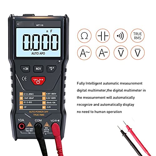 MT110 Auto Measure Multimeter True RMS Digital 6000 Counts +DC800V+Data Hold +Backlight+NCV/Super Bright