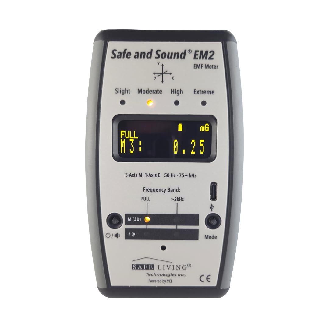 Safe Living Technologies Safe and Sound EM2 EMF Gauss & Electric Field Meter