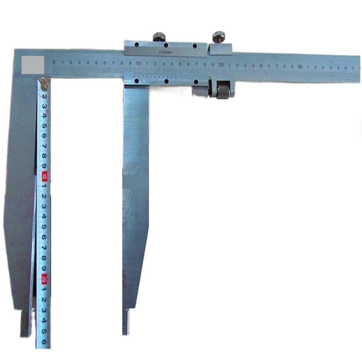 0-500mm x 250mm Heavy-Duty Vernier Caliper with Long Jaws and Pointed