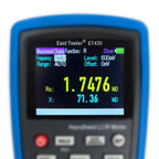 Handheld LCR Meter, Electrolytic Capacitor Tester with 10Hz~100KHz, 0.2% Accuracy, Adjust Frequencies, TFT Display, Type-C Interface, SCPI Compatible ET433