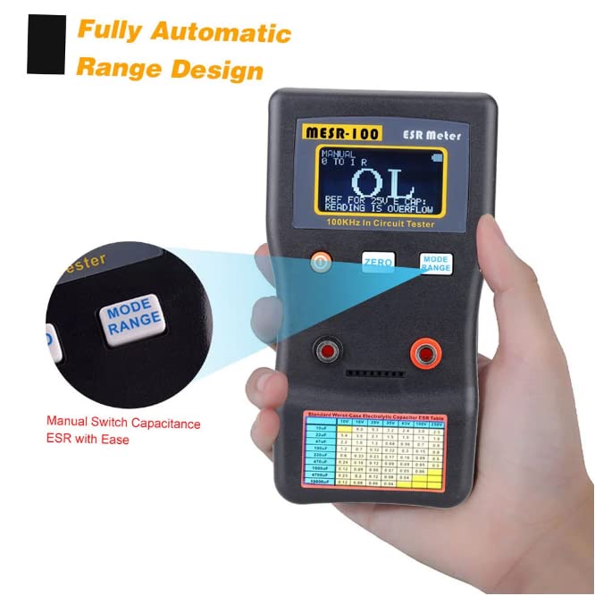 MESR-100 ESR CapacitorTester OhmMeter Professional Measuring InternalResistance of CapacitorCapacitanceCircuit Tester