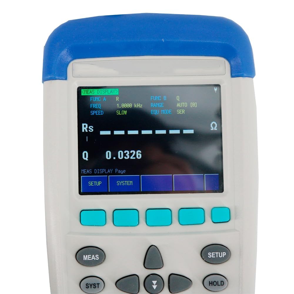 USB LCR Meter Tester Touchscreen Electric Bridge for Inductance Resistance Capacitance Measurement with Frequency 100Hz 120Hz 1kHz 10kHz 100kHz USB Storage Files Internal Trigger Mode