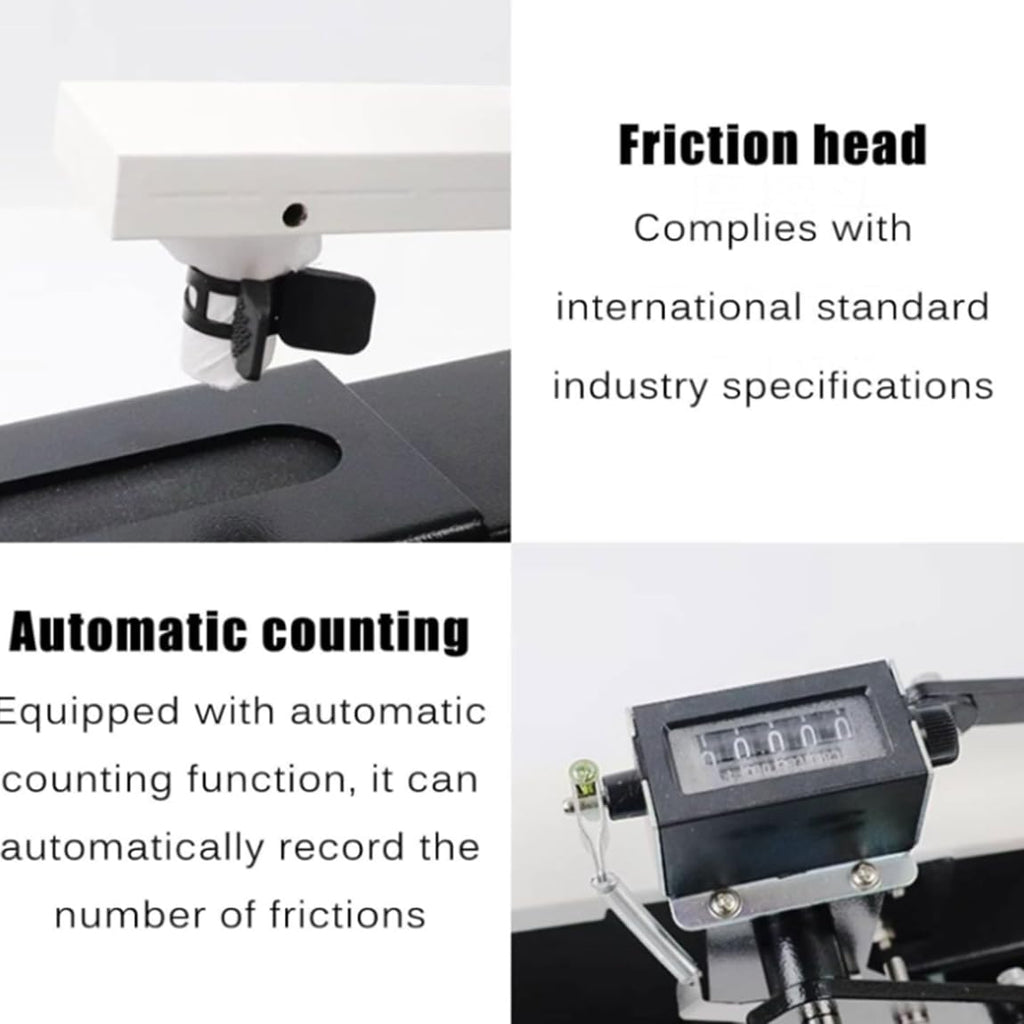 Manual Crockmeter, Dry-Wet Rubbing Fastness Tester,with Counting Indicator, 10 Color Transfer Testing,for Fabric Samples