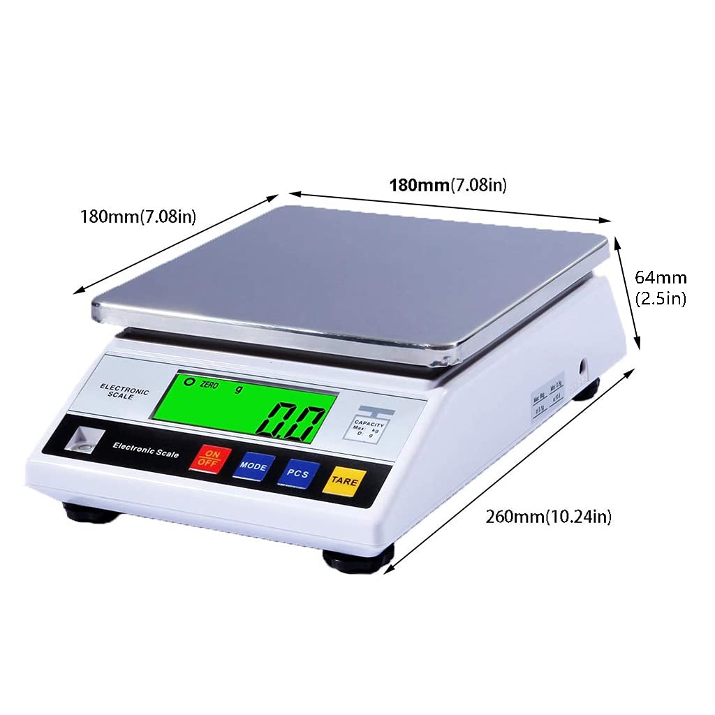 WANGLIN Analytical Balance Precision Digital Scale Lab Digital Analytical Balance 1g/ 0.1g/ 0.01g Kitchen Jewelry Scale Gram Scale Rechargeable,3kg/0.1g,3kg/0.1g