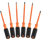 Klein Tools 4-Piece Electrical Test Kit with IR Thermometer, Multimeter, Voltage Tester and Receptacle Tester Plus 6-Piece 1000V Insulated Screwdriver Set