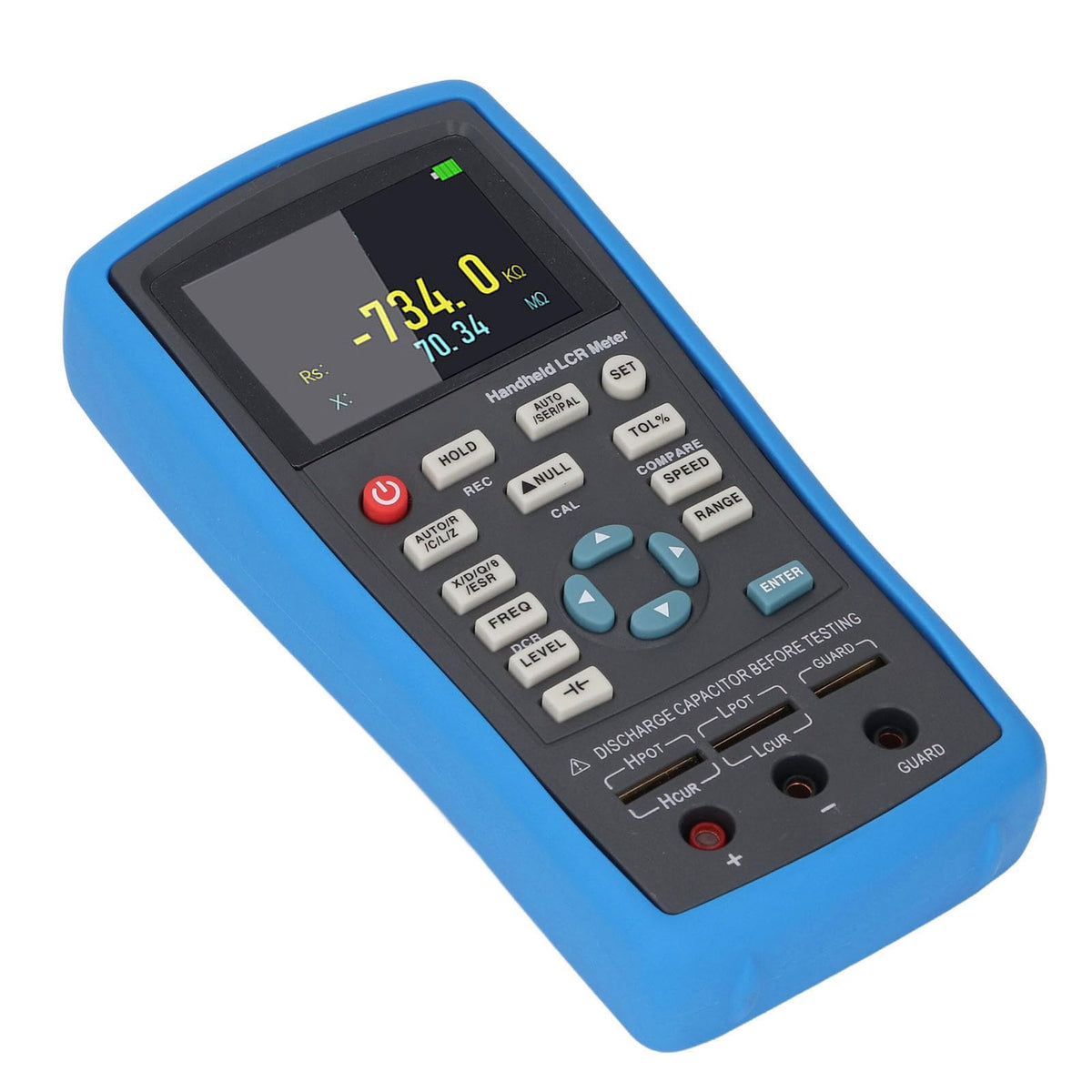 ET430 Handheld Multimeter with 2.8in Screen - Digital Bridge for Inductance, Capacitance & Resistance Measurement - MultiFrequency & 3 Test Levels