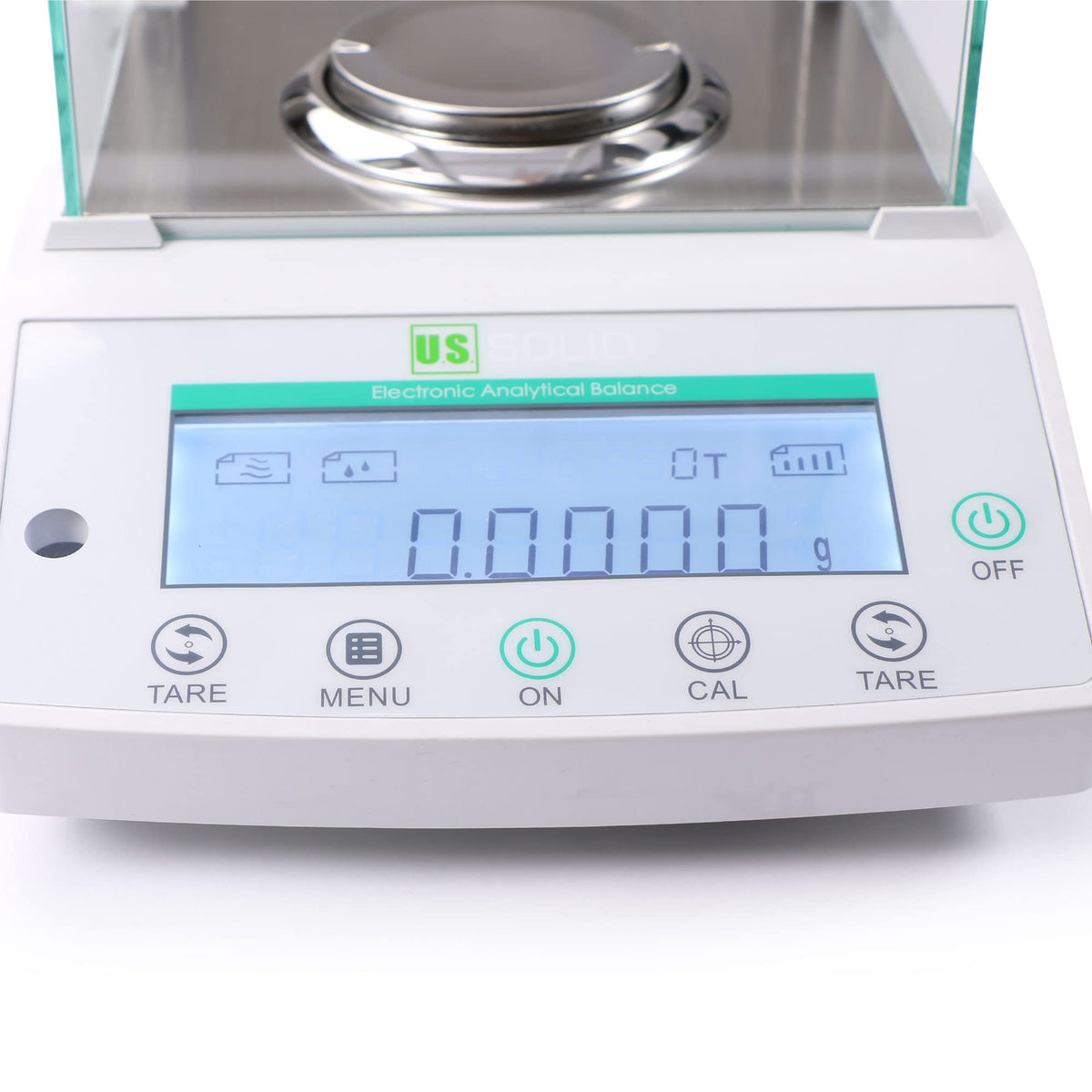 U.S. Solid 320g x 0.1mg Analytical Balance | 0.0001g Precision Laboratory Scale for Jewelry Analysis, Scientific Research & Compounding | RS232 Interface & Underhook Weighing | g, mg, ct, oz