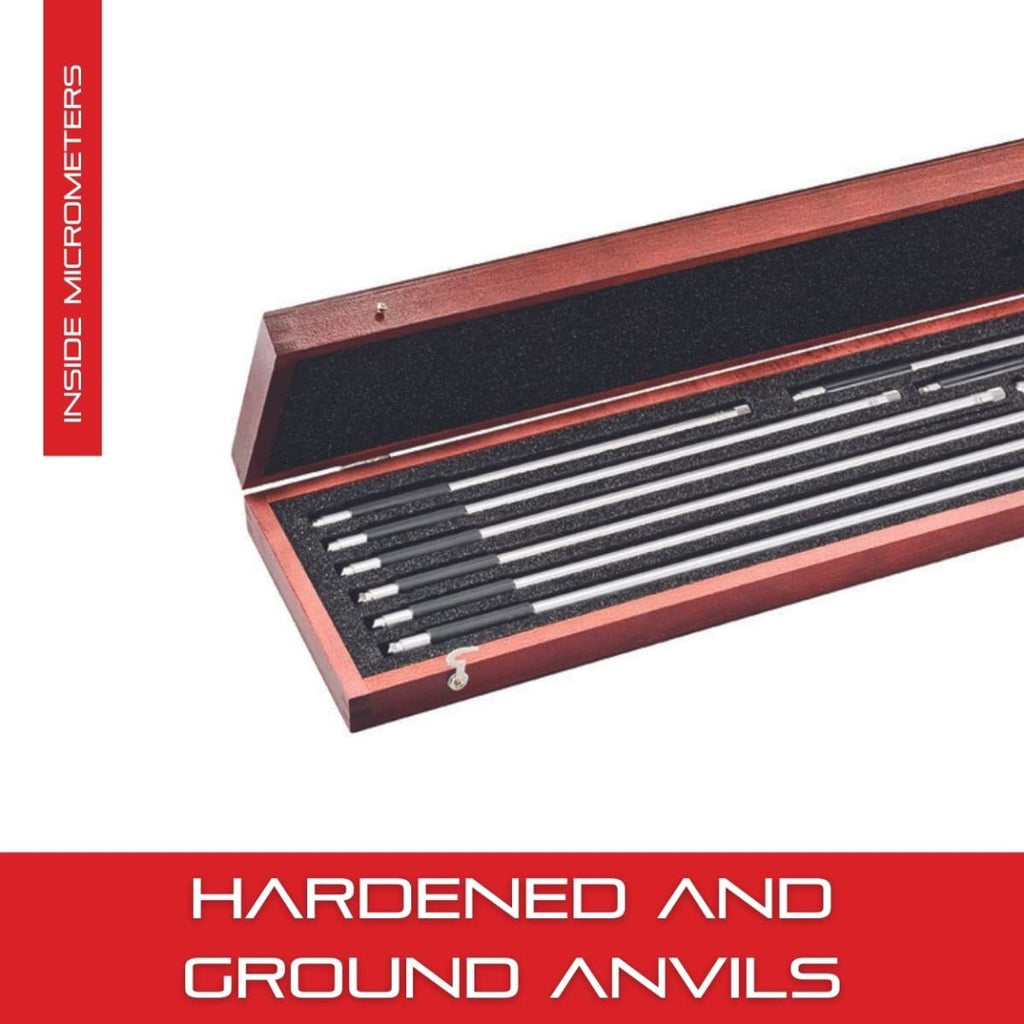 Starrett Tubular Inside Micrometer Set, 1.5-12" Range, .001" Graduation