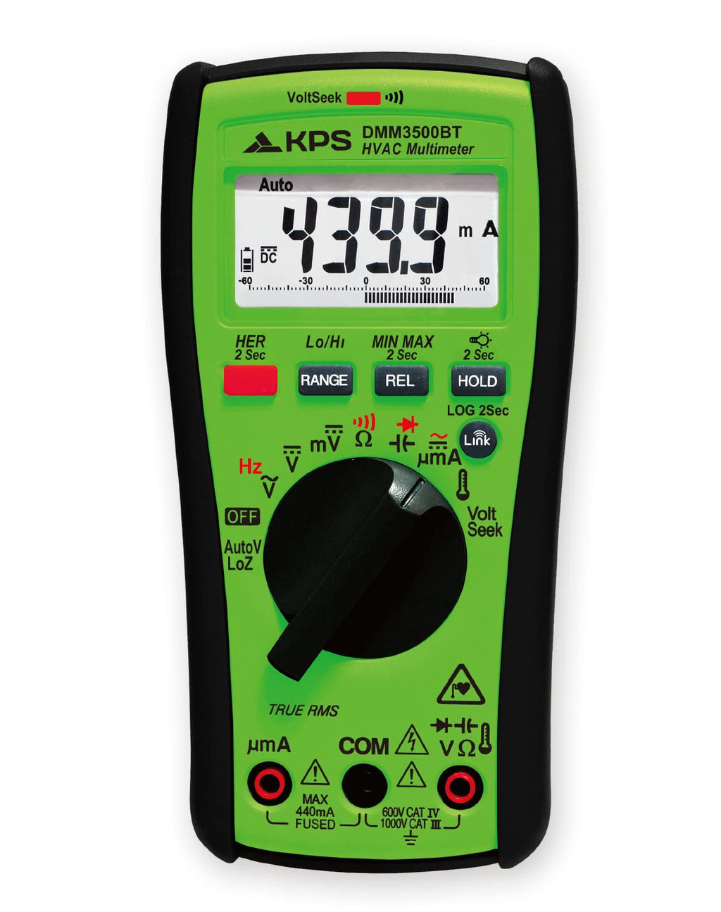 KPS DMM4500PV True RMS Solar Multimeter, 2000V DC, Bluetooth