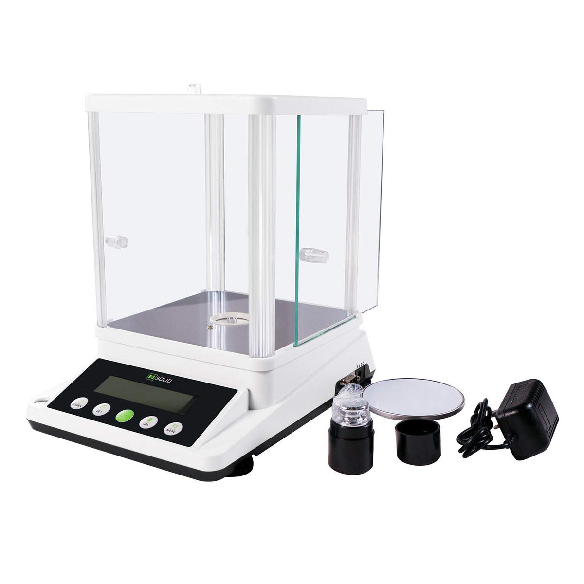 U.S. Solid Digital Analytical Balance 210 g x 0.001 g, High Precision Lab Scale with Front and Rear 2 LCD Screens for Multi-Angle Viewing, Ideal for Laboratory, Research & Education