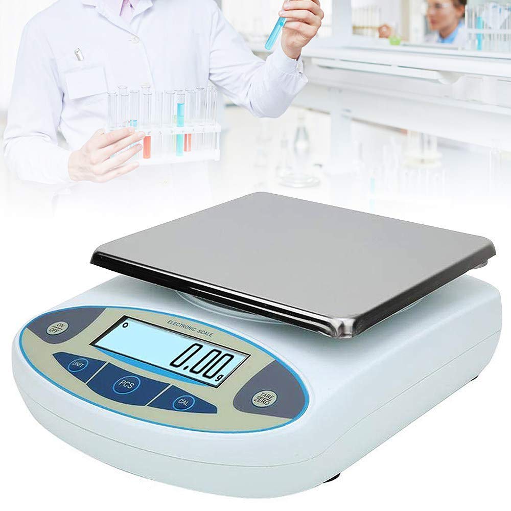 Digital Kitchen Electronic LCD Display Food Balance Scale, High Precision Lab Analytical Balance Scale 5kg/10kg/15kg/30kgx0.1g Electronic Balance Laboratory,15kg/0.1g,5kg/0.1g