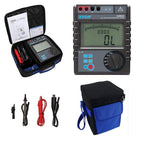 Insulation Resistance Gauge Tester Megohm Meter Word Count AC Voltage Measurement with Measuring Range 0.1MΩ to 200GΩ AC/DC for Transformers Motors Cables Electrical Equipment