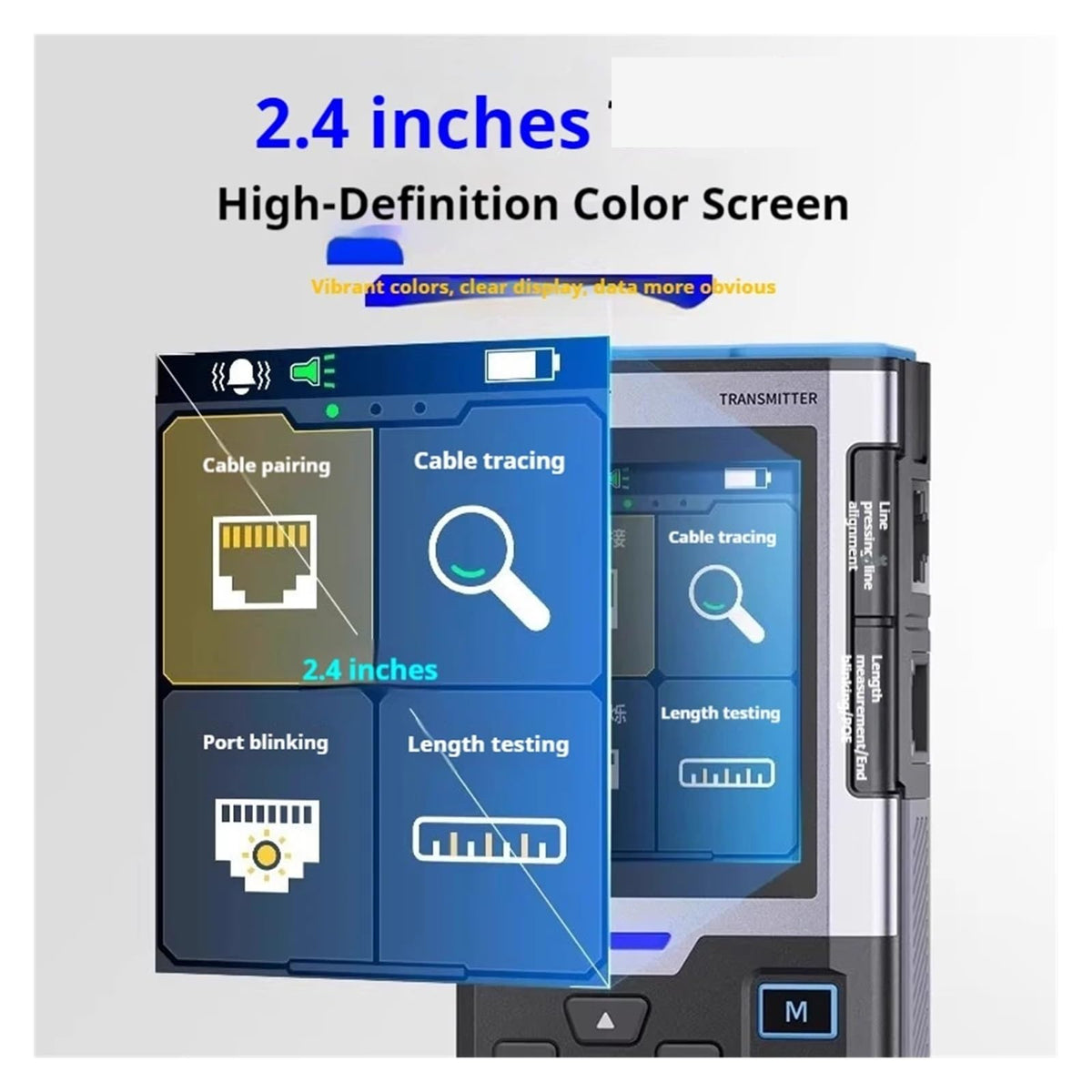 Spectrum Analyzer, LPM-10 Network Analyzer POE Cable Tester Multifunctional Anti-Interference Locator Port Blinking