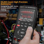ZT-706S 3-in-1 Oscilloscope Multimeter, 50MHz Bandwidth, 66000-Count Display, 10M Signal Generator, Electrician Repair(ZT-706S+Probe)