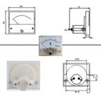 Ammeter DC-Analog Current Meter Panel Mechanical Type Microampere Meter Measuring Instrument Tool Accuracy Analog Panel Ammeter Current Meter Panel Mechanical Type Meter