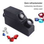 Professional Gemstone Refractometer Jewelry RHG 1.30-1.73 Identification Built-in LED Flashlight Diamond Detector Testing Tool