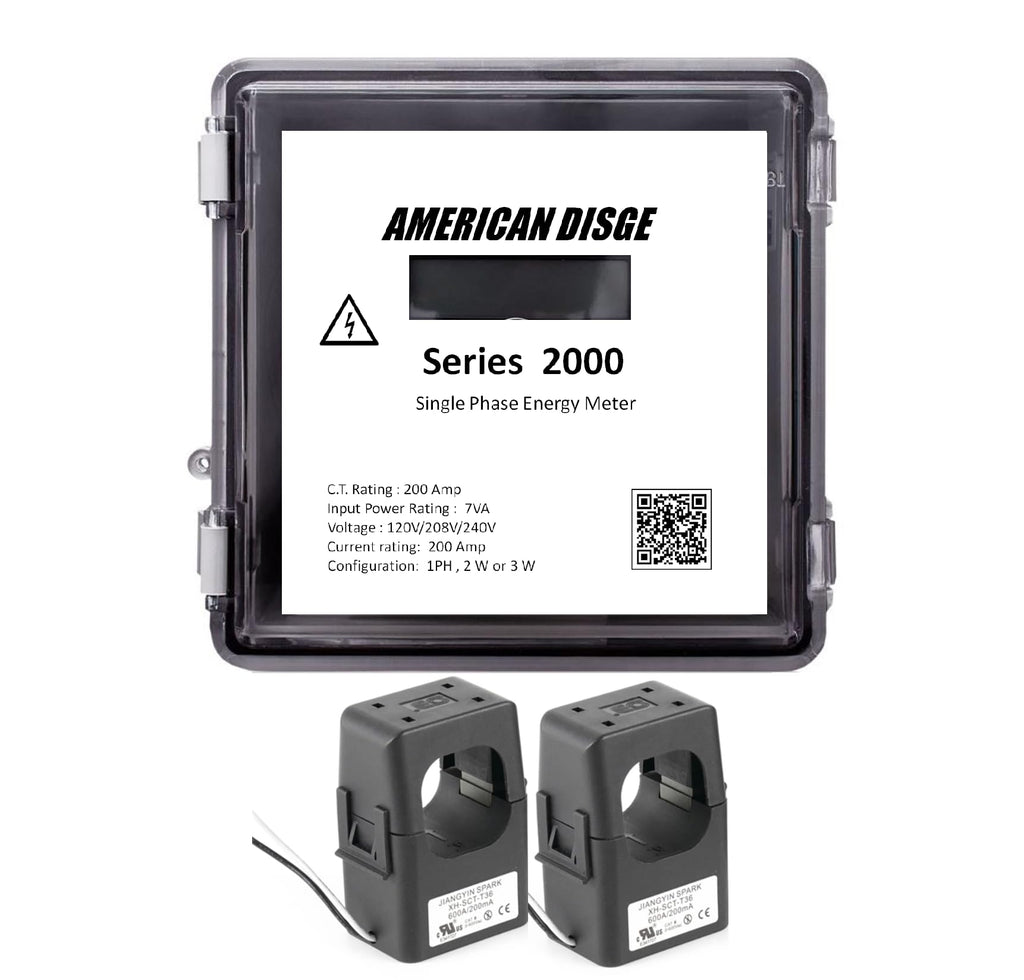 Series 2000 Single Phase Energy SubMeter, 200 Amp, 120/208/240V, 1PH/2W/3W