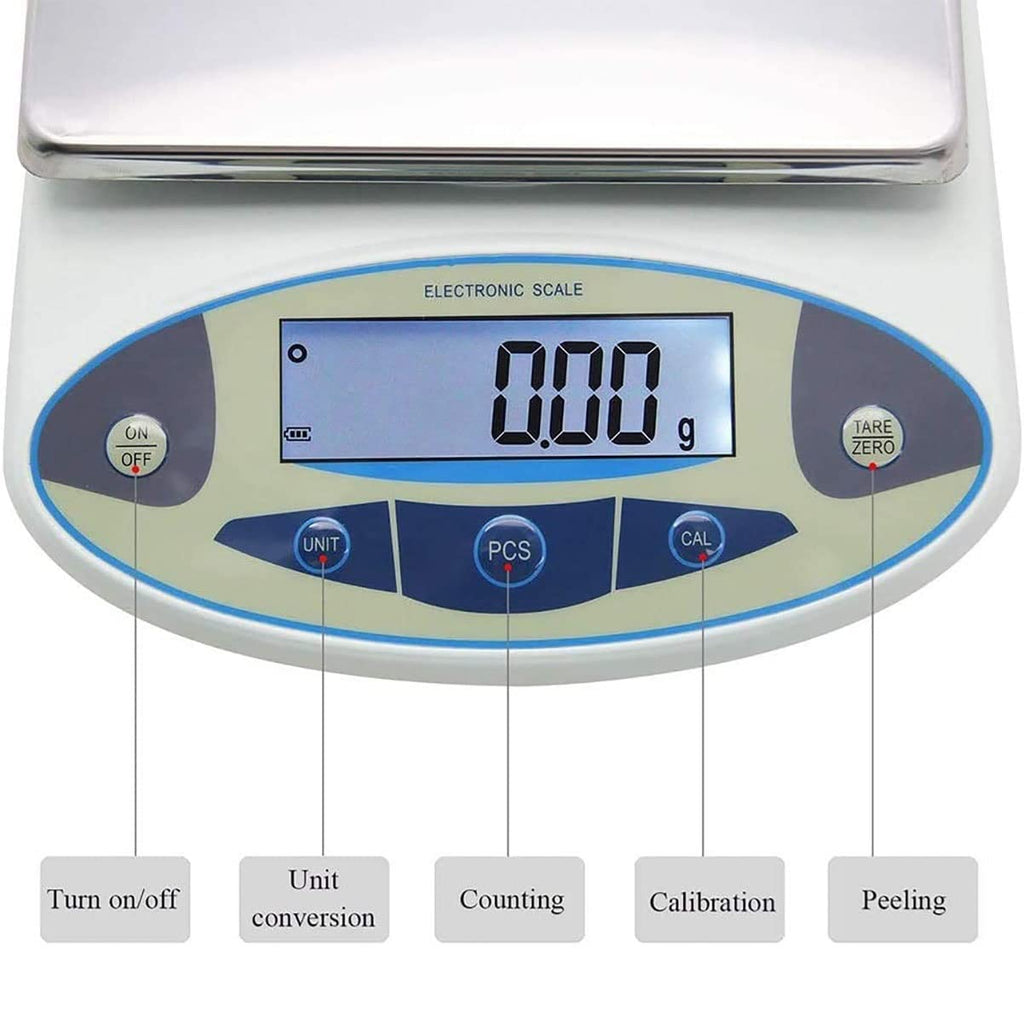 Digital Analytical Balance 0.01g High Precision Lab Scale Electronic Balance for Scientific Counting and Tare Function with Cover Scales (Color : 3000g/0.01g) (500g/0.01g)