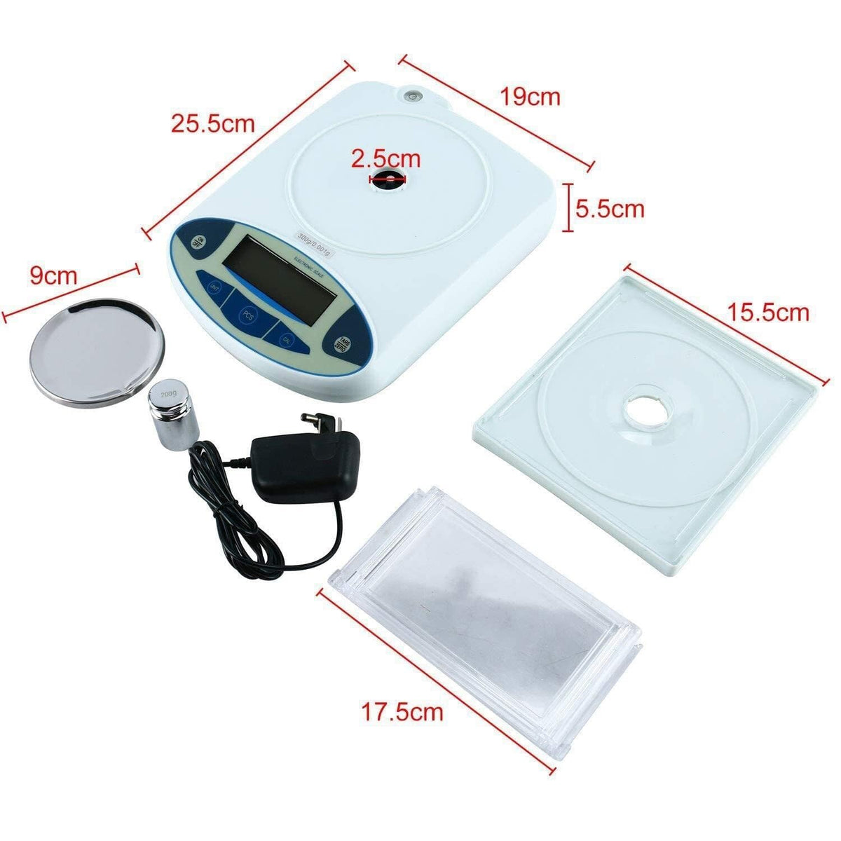 100-500G/0.01G Precision Lab Scale Analytical Laboratory Balance LCD Display Industrial Scale Gold Scales with Counting and Unit Conversion Scales (One Color-100G/0.001G)