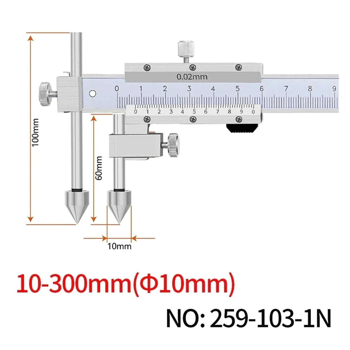 Stainless Steel Vernier Caliper 20-200mm 20-300mm 10-200mm Measurement Tool(10-300mm)