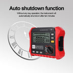 Insulation Resistance Multi Tester, Electrical Megger Insulation Resistance Tester, with Data Storage, Large Screen Backlit Display, Auto Shutdown Function, for Testing Industry