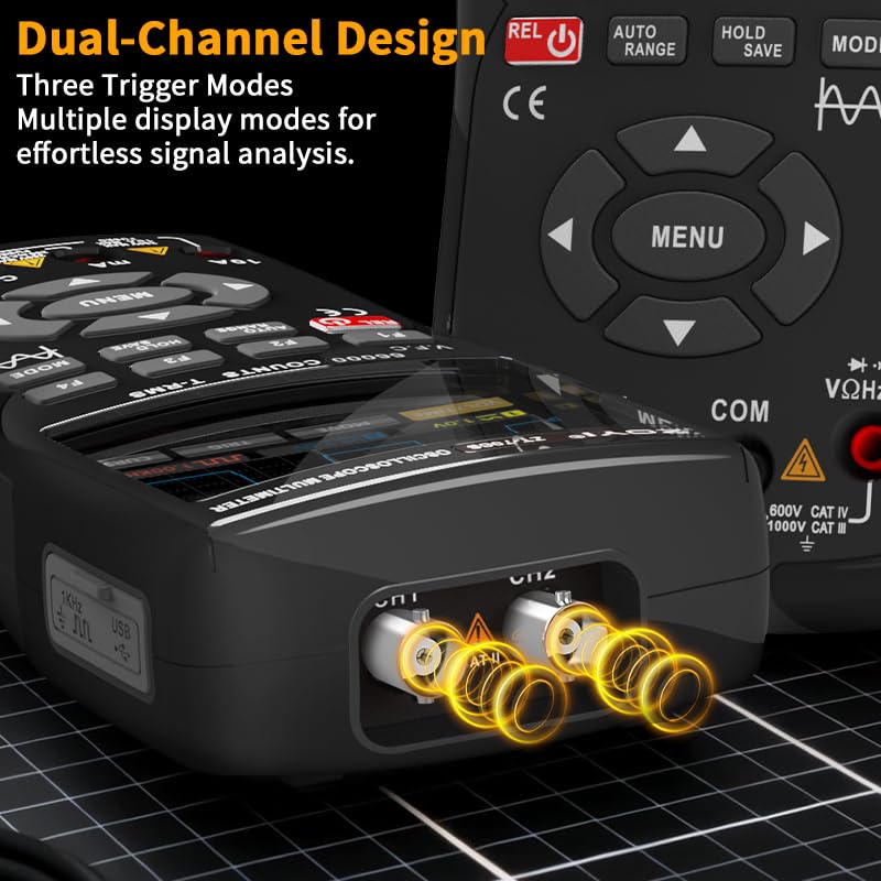 ZT-706S 3-in-1 Oscilloscope Multimeter, 50MHz Bandwidth, 66000-Count Display, 10M Signal Generator, Electrician Repair(ZT-706S+Probe)