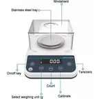 300g Electronic Analytical Balance, High Precision Electronic Scale with Display Screen, Accuracy: 0.001g, Electromagnetic Balance Sensor, for Jewelry and Medicinal Materials