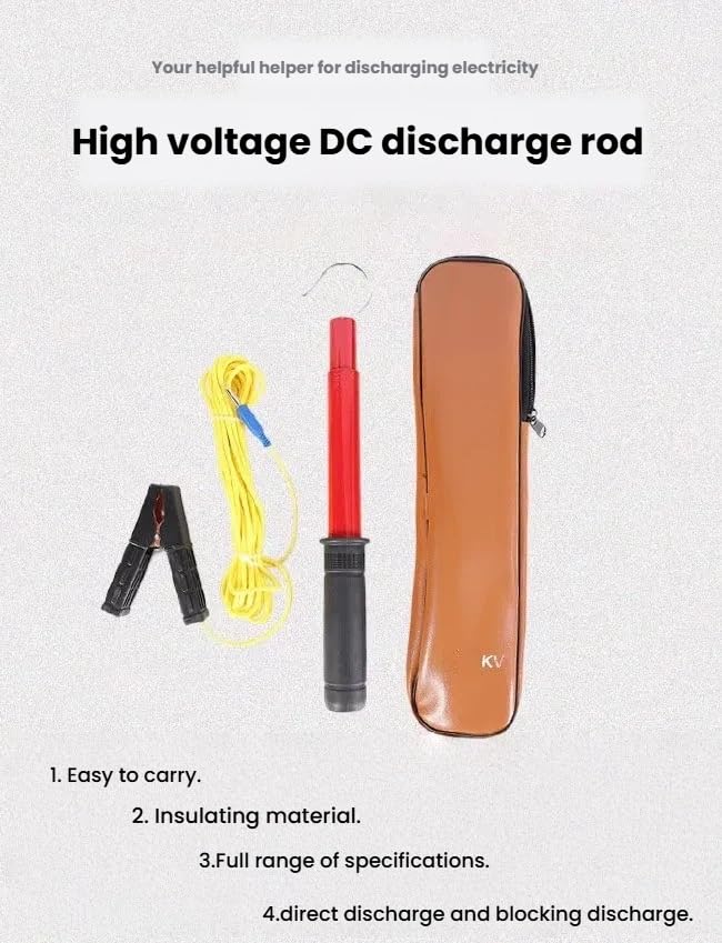 High Voltage Insulated Discharge Rod, Portable Telescoping Safety Tool for Electrical Testing & Line Maintenance (35KV, 100cm/3.3ft) - Essential for Professionals