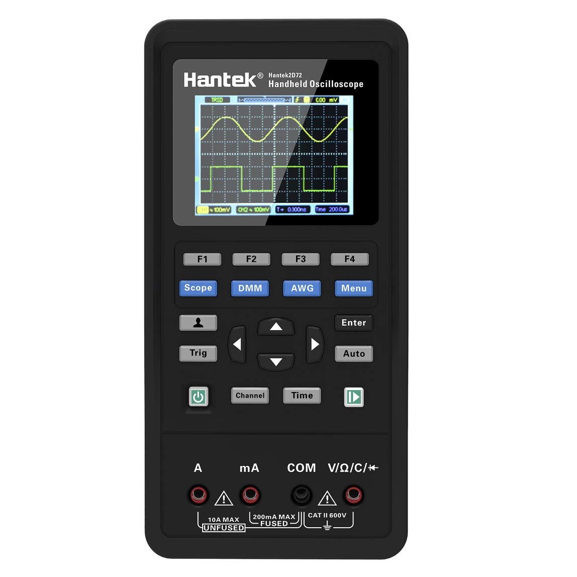 Hantek 2D42 3in1 Digital Oscilloscope Waveform Generator Multimeter USB Portable 2 Channels 40MHz 250MSa/s Multifunction Tester